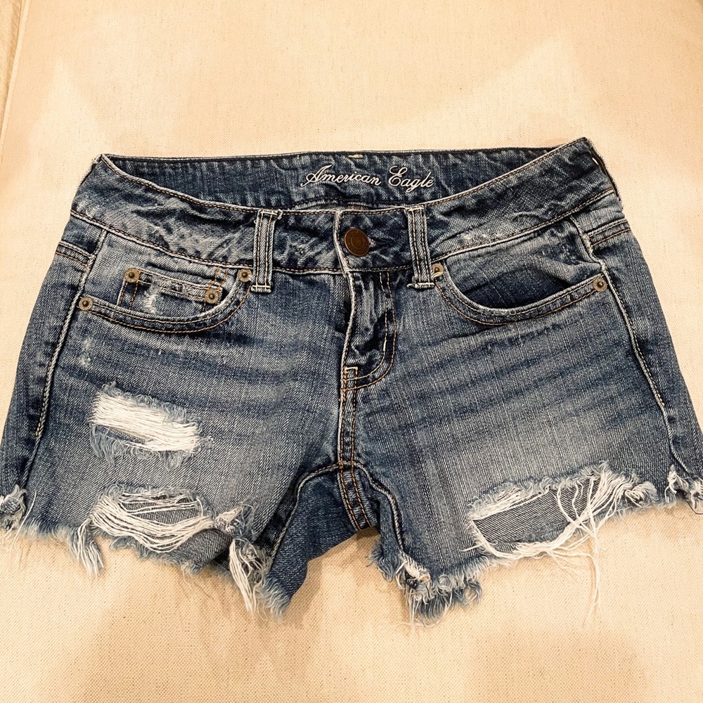 American Eagle Distressed Jean Shorts
